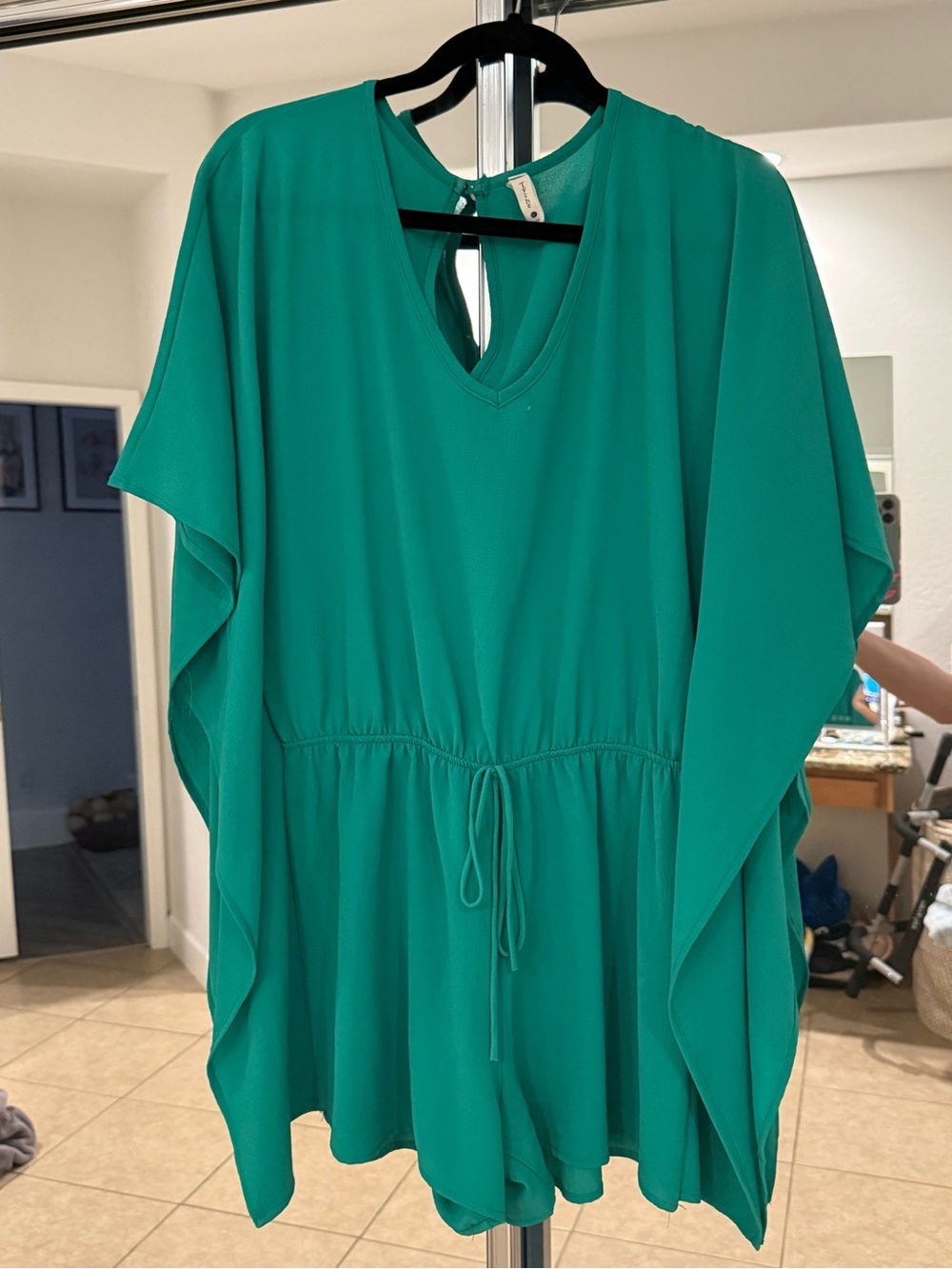 Emerald green romper